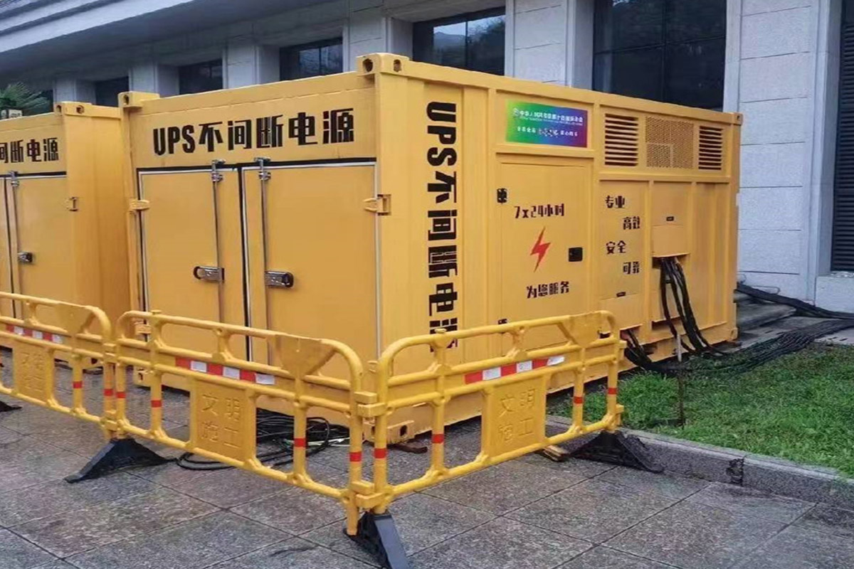 菏泽发电机租赁施工现场